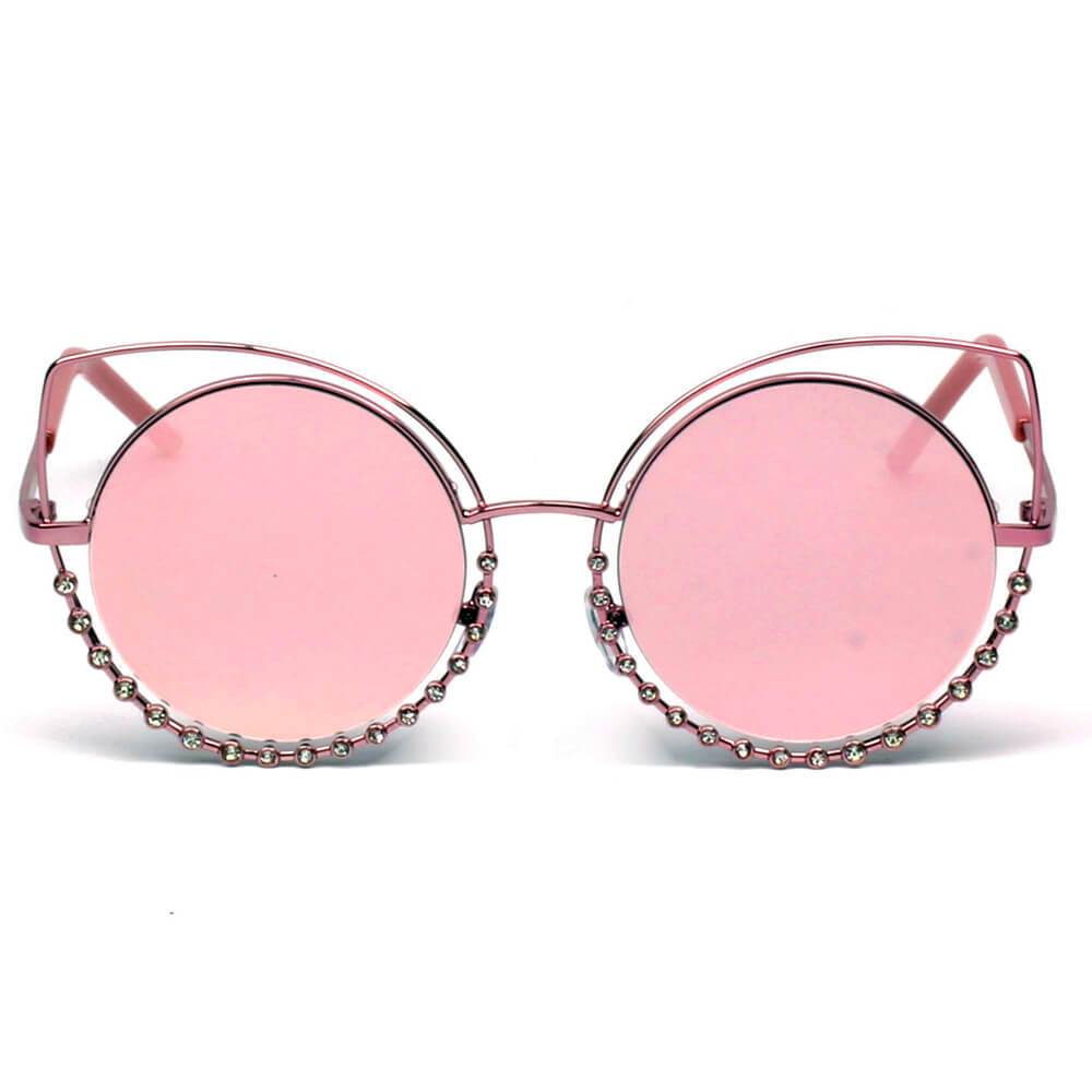 HOLLAND | A21 - Designer Pearl-Studded Cut-Out Cat Eye Princess Sunglasses - Cramilo Eyewear - Stylish Trendy Affordable Sunglasses Clear Glasses Eye Wear Fashion