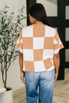 Cafe Check Relaxed Fit Sweater - Charming Charlie