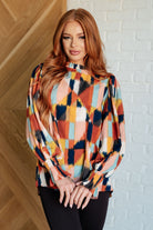 Call It What It Is Mod Print Blouse - Charming Charlie