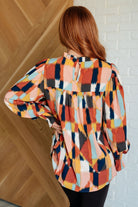 Call It What It Is Mod Print Blouse - Charming Charlie