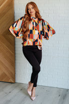 Call It What It Is Mod Print Blouse - Charming Charlie