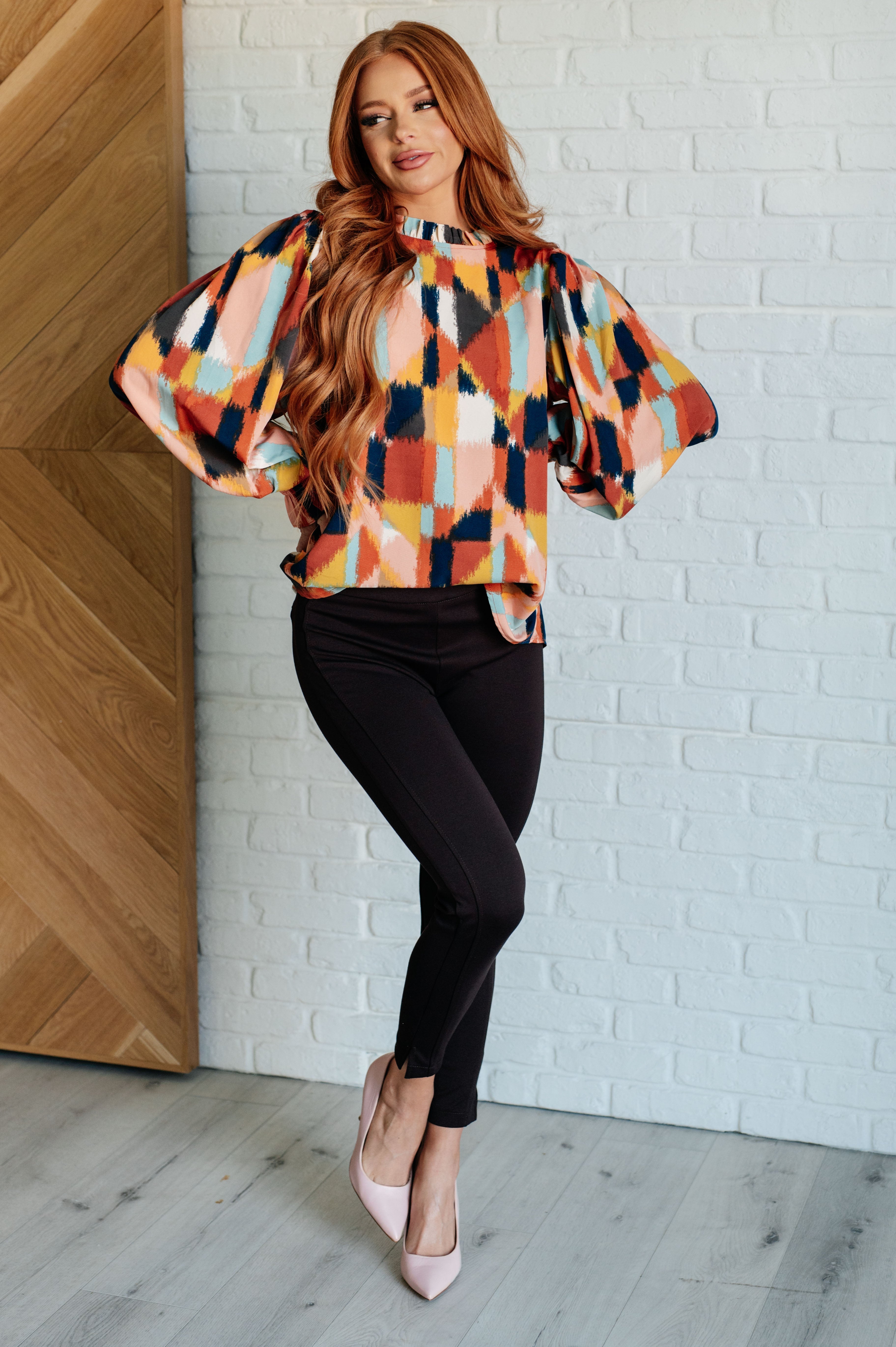 Call It What It Is Mod Print Blouse - Charming Charlie