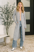 Call Me Wonderful Longline Cardigan in Grey - Charming Charlie