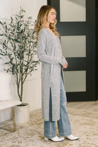 Call Me Wonderful Longline Cardigan in Grey - Charming Charlie