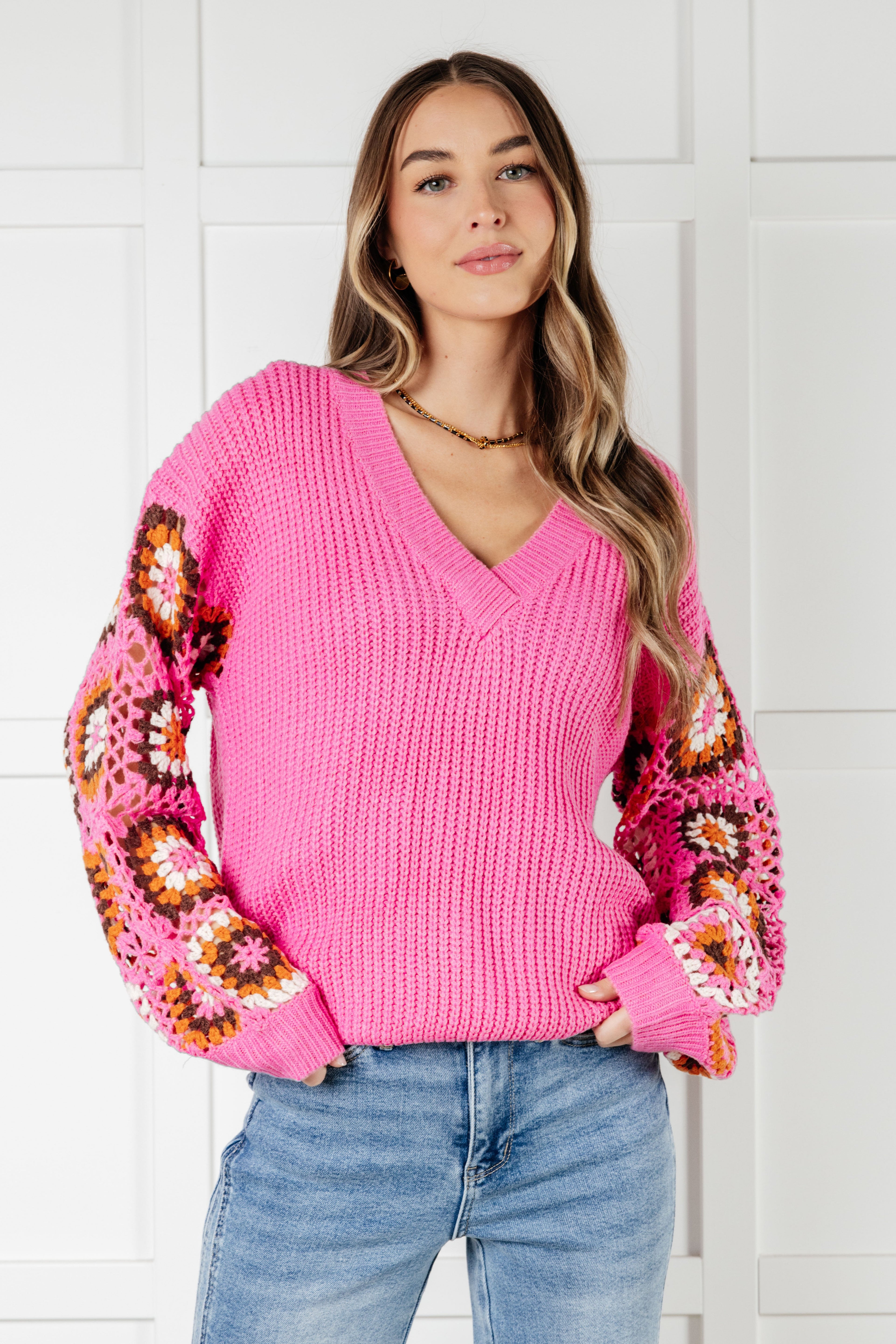 Can't Stop this Feeling V-Neck Knit Sweater - Charming Charlie