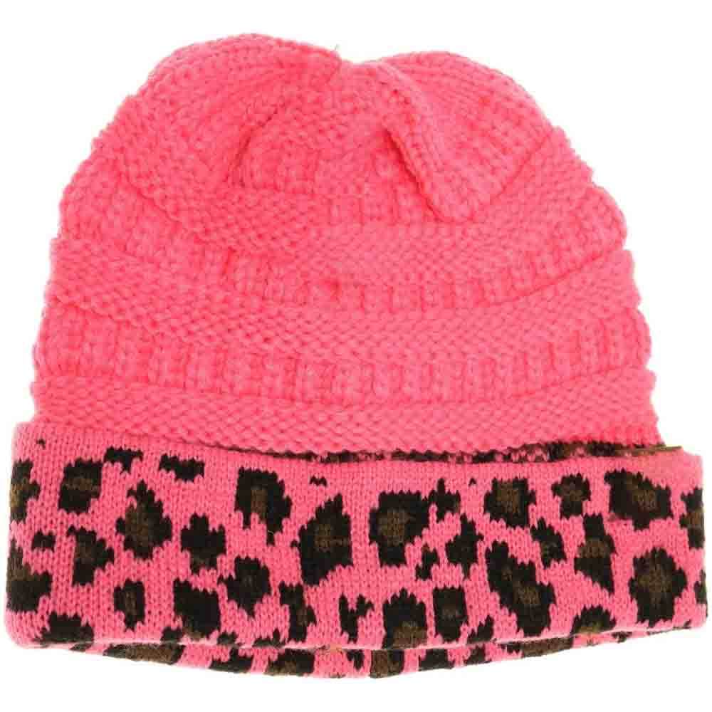 CandyPink Matching Cuff Leopard Print CC Beanie combines expert craftsmanship with standout style. Designed with a comfortable cuff and eye-catching leopard pattern, this beanie offers reliable warmth and a fashionable look. Its stretchy fabric ensures a secure fit for extended wear, making it an ideal accessory for cool weather while enhancing your seasonal wardrobe with a touch of wild sophistication. 