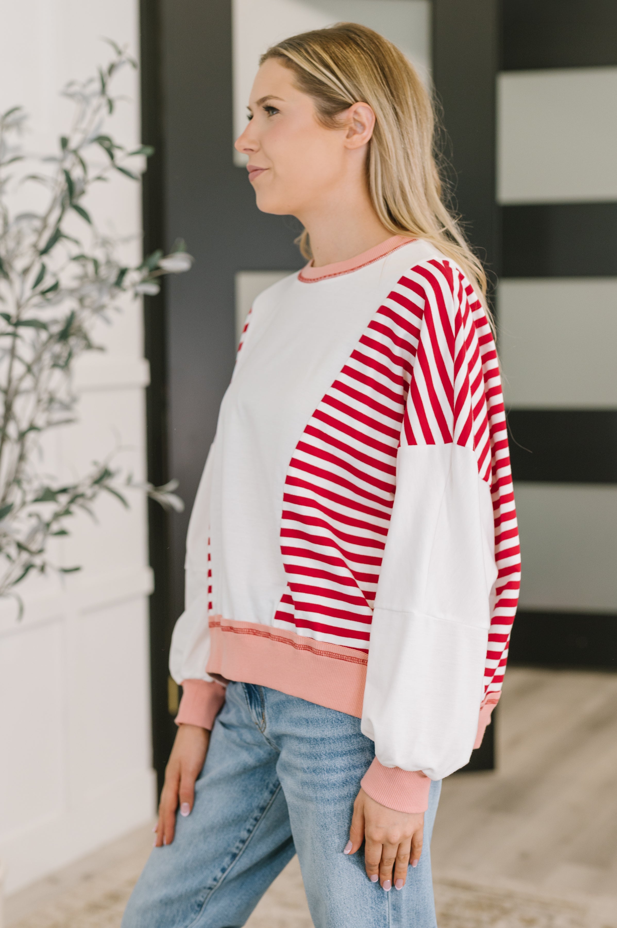 Candy Stripes & Chill Sweatshirt - Charming Charlie