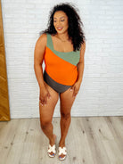 Cape Town Asymmetrical Stripe Swimsuit - Charming Charlie