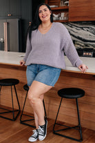 Captured My Interest Chunky V-Neck Sweater - Charming Charlie