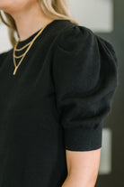 Casually Classy Puff Sleeve Blouse in Black - Charming Charlie