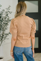Casually Classy Puff Sleeve Blouse in Brush - Charming Charlie