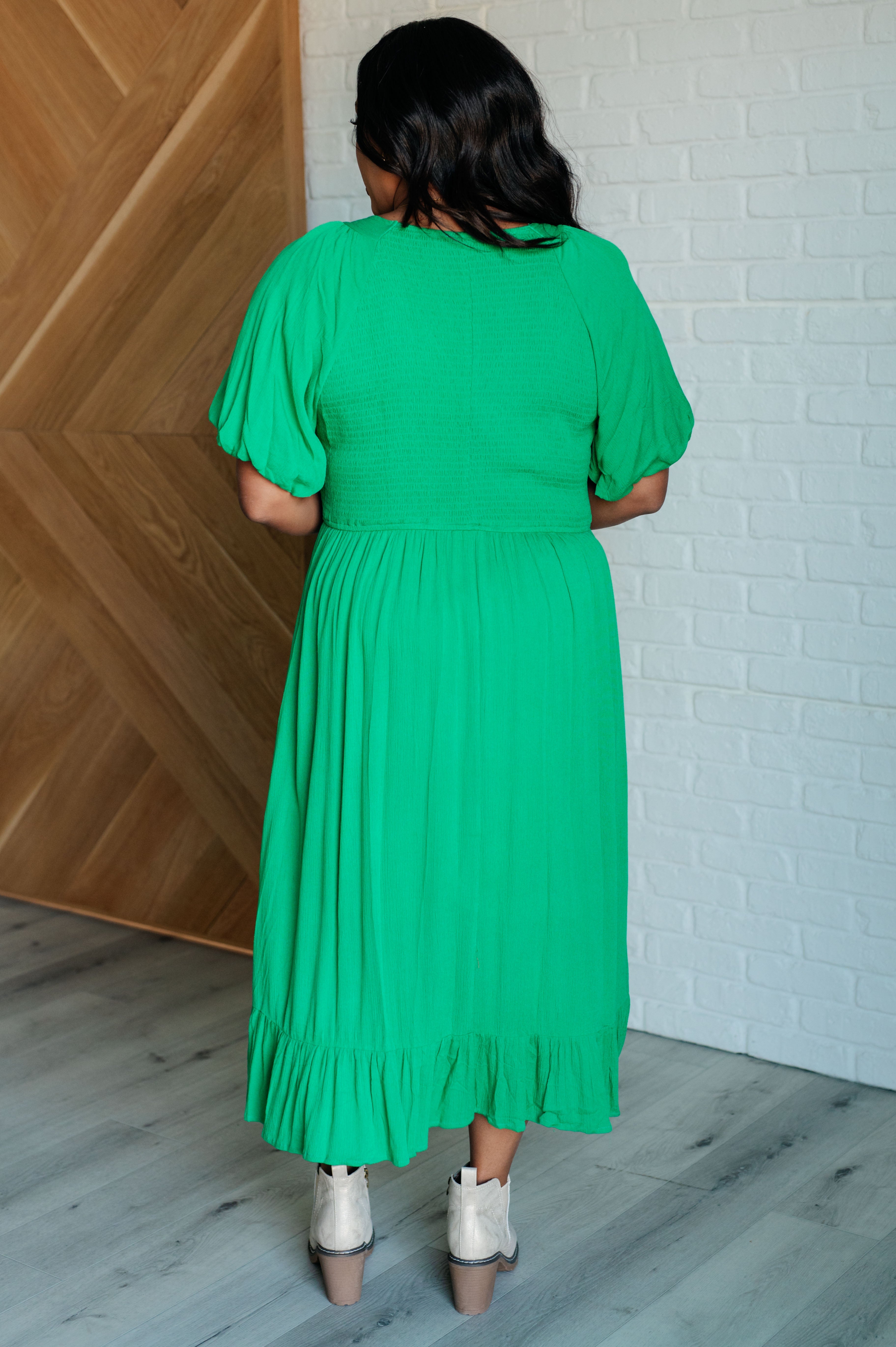 Catch a Cloud and Pin it Down Smocked Bodice Dress - Charming Charlie