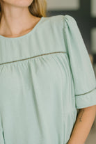 Caught You Looking Crinkle Woven Blouse - Charming Charlie