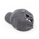 Charcoal C.C BASEBALL PONYCAP is the perfect accessory for any sports enthusiast. Made with high-quality materials, this cap offers both style and functionality. With its comfortable fit and sleek design, it will keep you looking and feeling cool while you support your favorite team. Upgrade your game day look with the C.C BASEBALL PONYCAP.