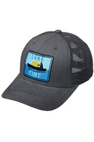 Charcoal  C.C LAKE TIME Embroidery Patch Baseball Cap combines style and function with its embroidered patch design and comfortable fit. Made with high-quality materials, this cap is the perfect accessory for a day out on the lake or any outdoor activity. Keep the sun out of your eyes while staying on trend with this must-have cap.