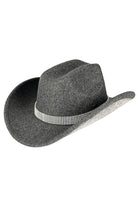 Charcoal C.C Rhinestone Trim Vegan Cowboy Hat adds a touch of glam to any Western look. Made with vegan materials, it's cruelty-free and environmentally friendly. The rhinestone trim adds a subtle sparkle while the cowboy hat design keeps you shaded and stylish. Perfect for any fashion-forward and conscious cowgirl.
