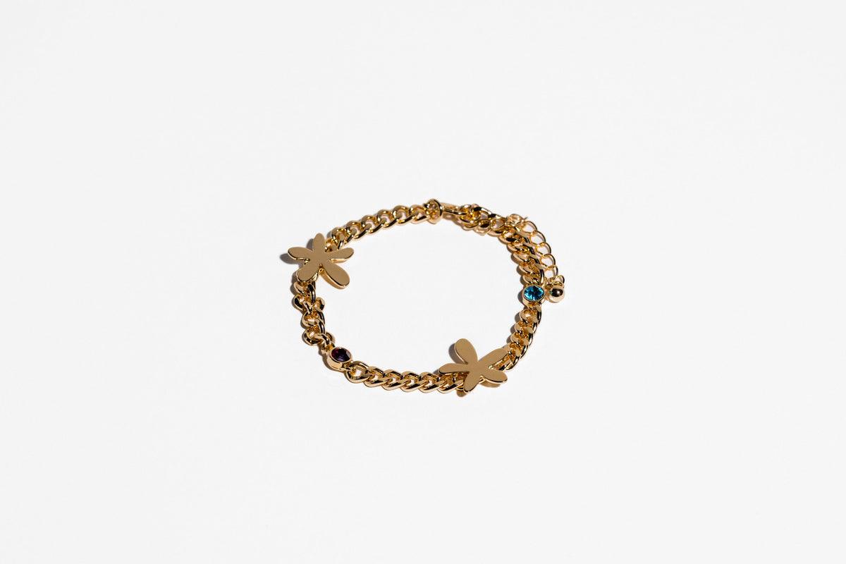 Gold Flower Bracelet - Charming Charlie