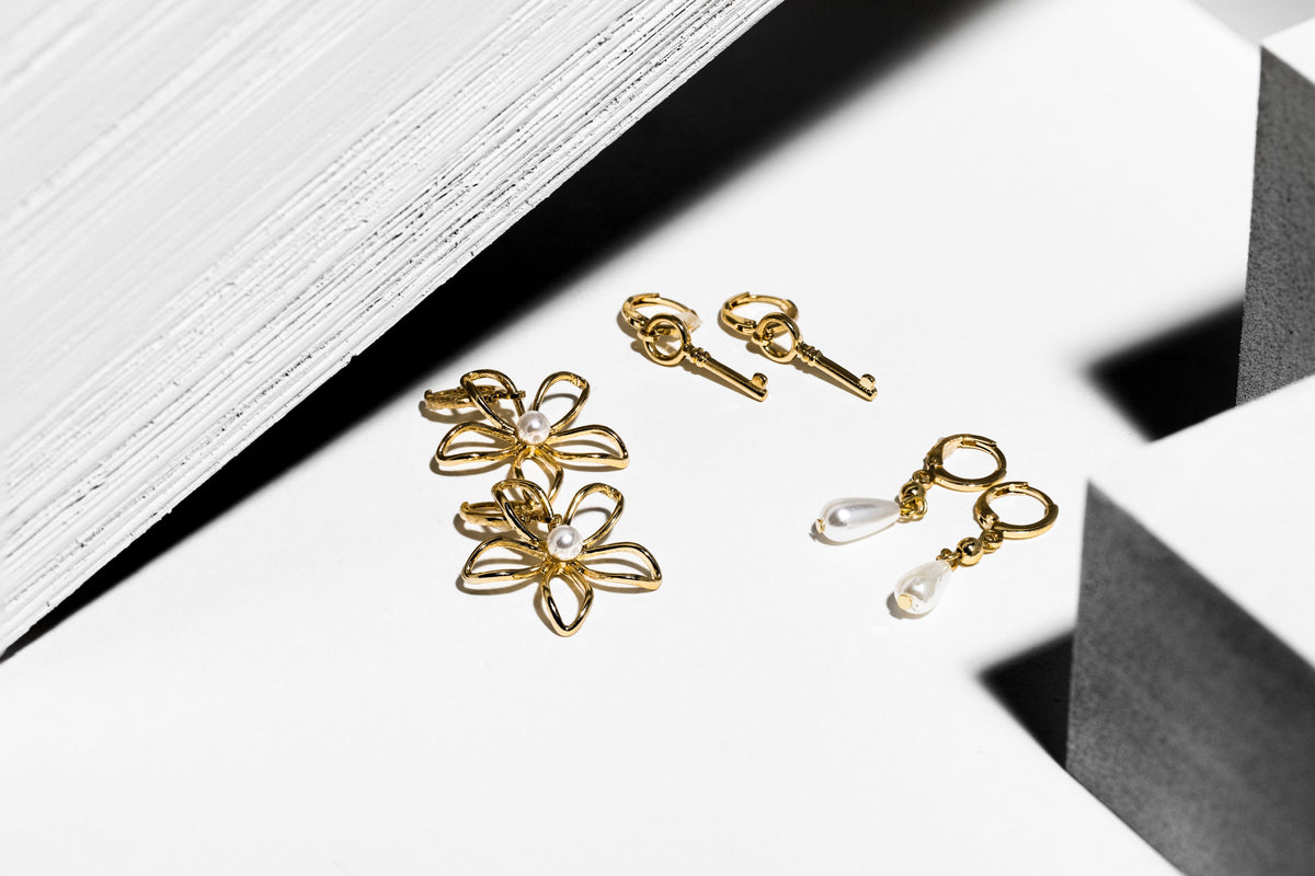 Trio Pearl Flower Earring Set - Charming Charlie