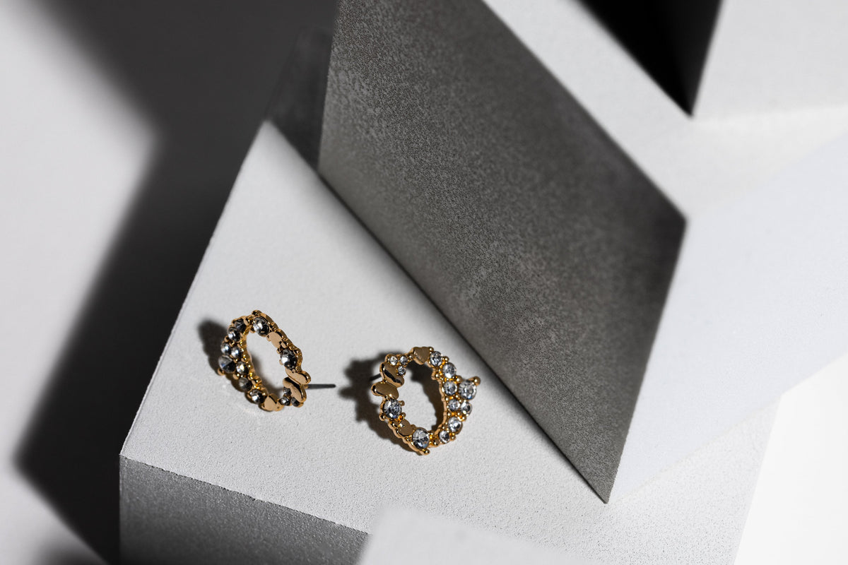 Small Hoop Crystal Earring - Charming Charlie