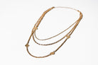 Gold Smile Face 3 Row Necklace - Charming Charlie