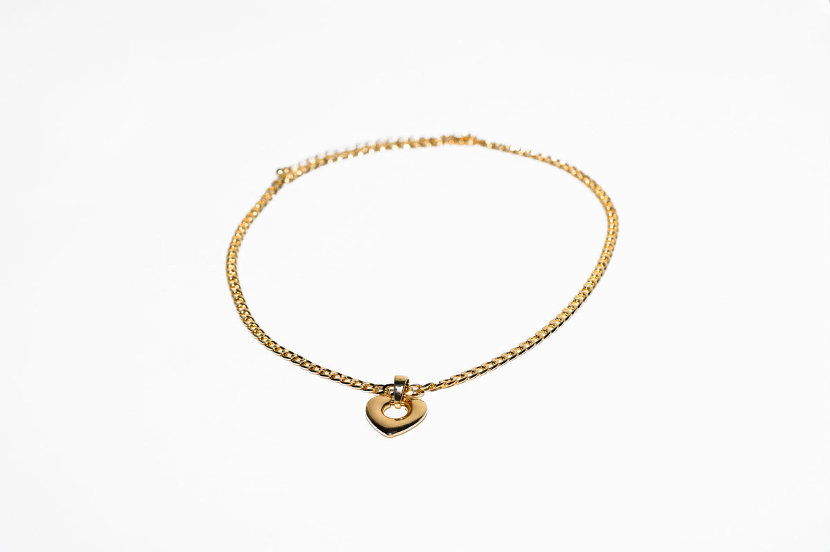 Gold Heart Bubble Necklace - Charming Charlie