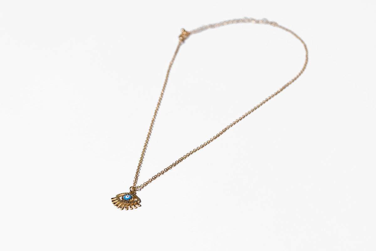 Turq Evil Eye Gold Necklace - Charming Charlie
