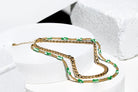 Green And Gold 2 Row Necklace - Charming Charlie