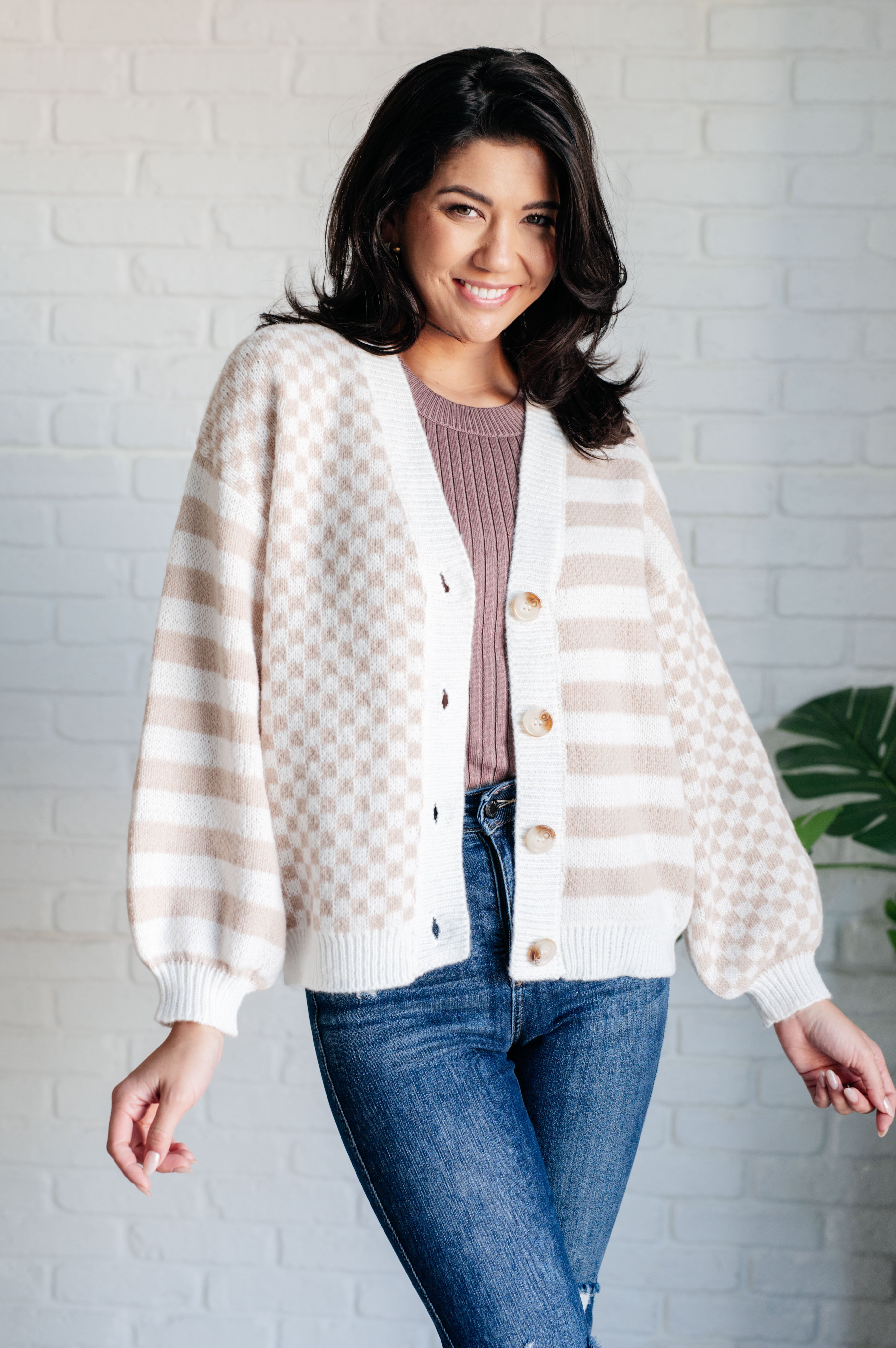 Check That Line Cardigan - Charming Charlie