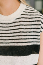 Chic and Sweet Striped Knit Top - Charming Charlie