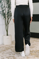 City Ease Wide Leg Bottoms in Black - Charming Charlie