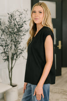 Classic Timeless V-Neck Tee in Black - Charming Charlie