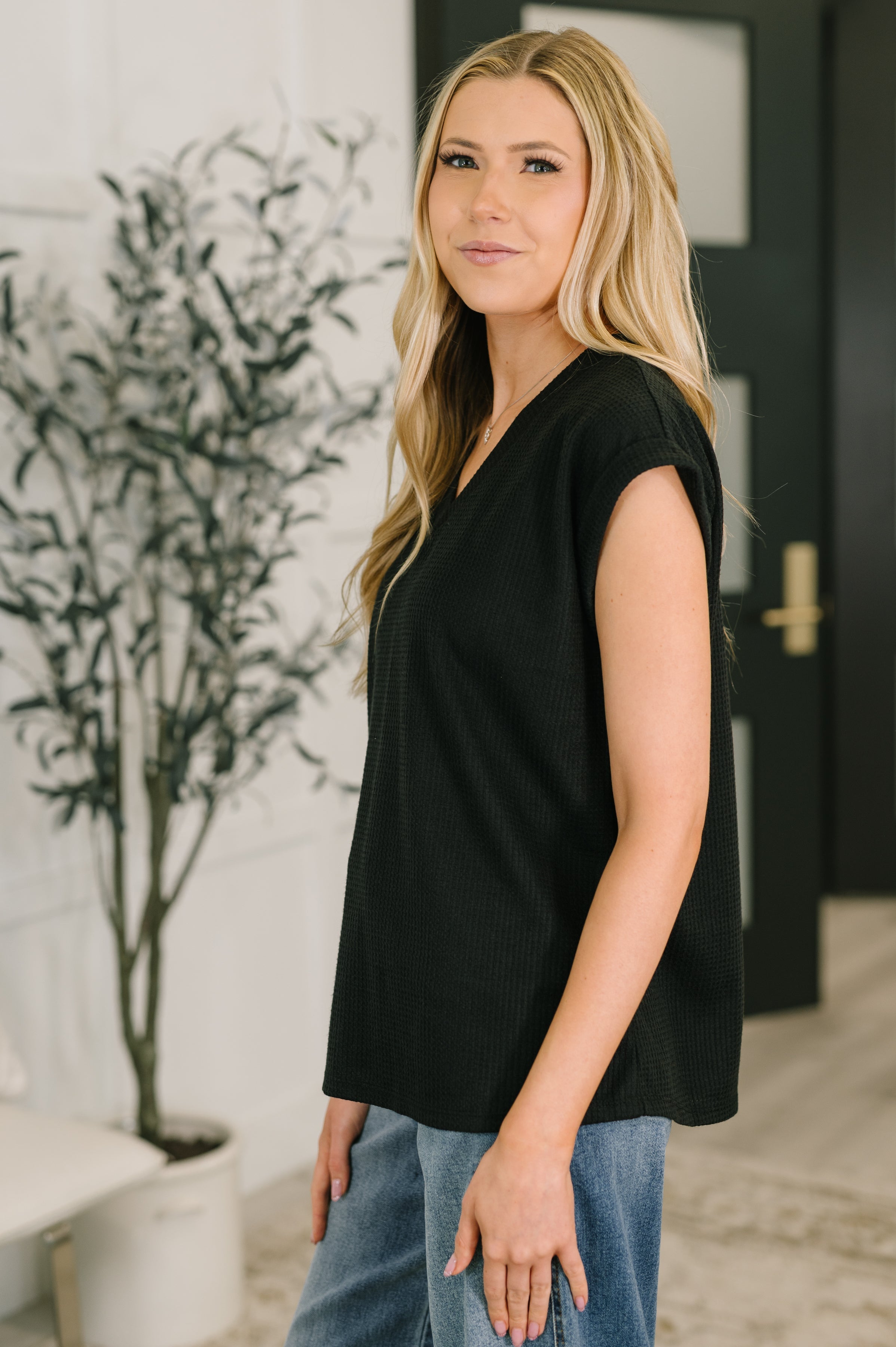 Classic Timeless V-Neck Tee in Black - Charming Charlie