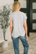 Classic Timeless V-Neck Tee in Pearl Grey - Charming Charlie