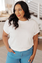 Clearly Classic Short Sleeve Top in White - Charming Charlie