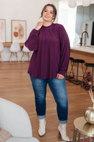 Closing Time Mock Neck Blouse - Charming Charlie