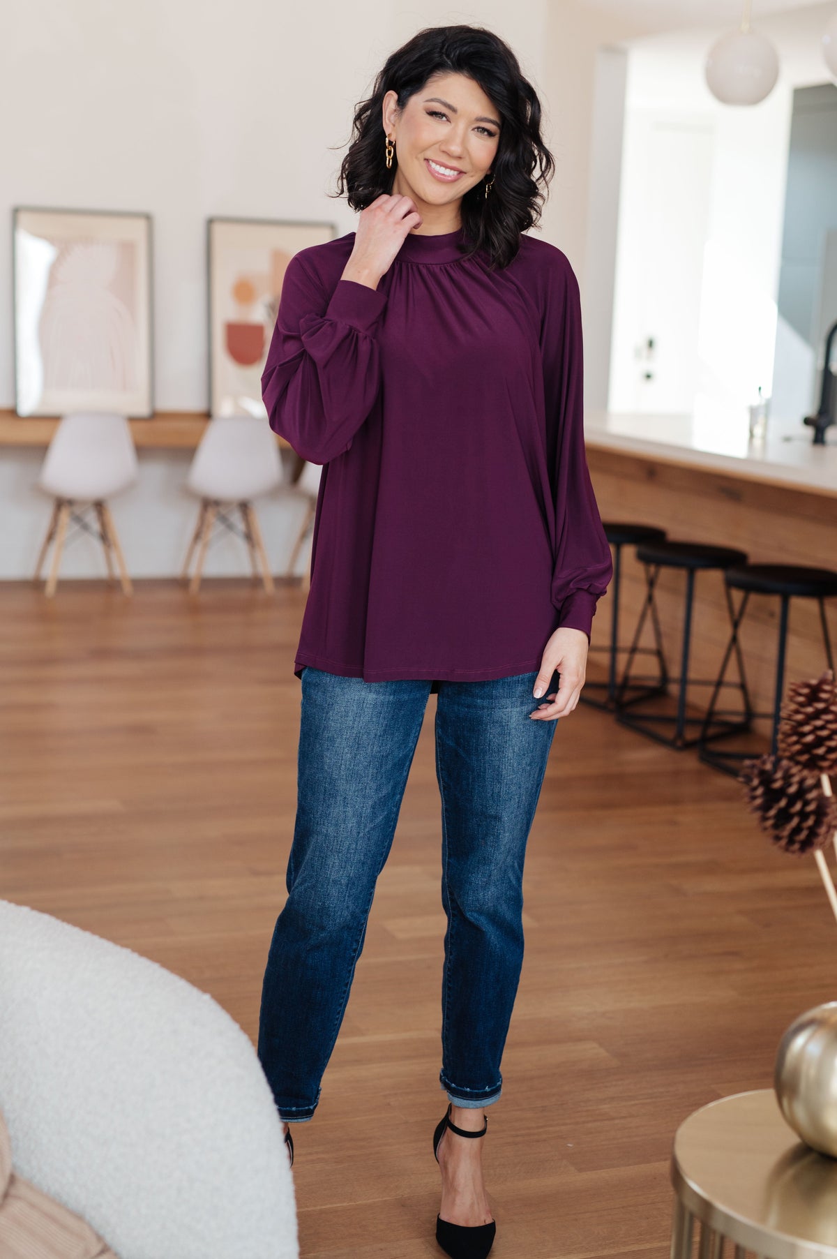 Closing Time Mock Neck Blouse main image 0