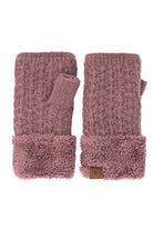 Coco Berry C.C Smocking Stitch Pattern Fingerless Gloves. Comfortable, soft brushed poly stretch knit, finished with a hint of stretch for comfort and flexibility. Wear as fingerless gloves or cover up as mitten, either way you will love these glitters in soft neutral colors. Perfect Gift Birthday, Christmas, Stocking Stuffer, Secret Santa, Holiday, Anniversary, Valentine's Day, Loved One.