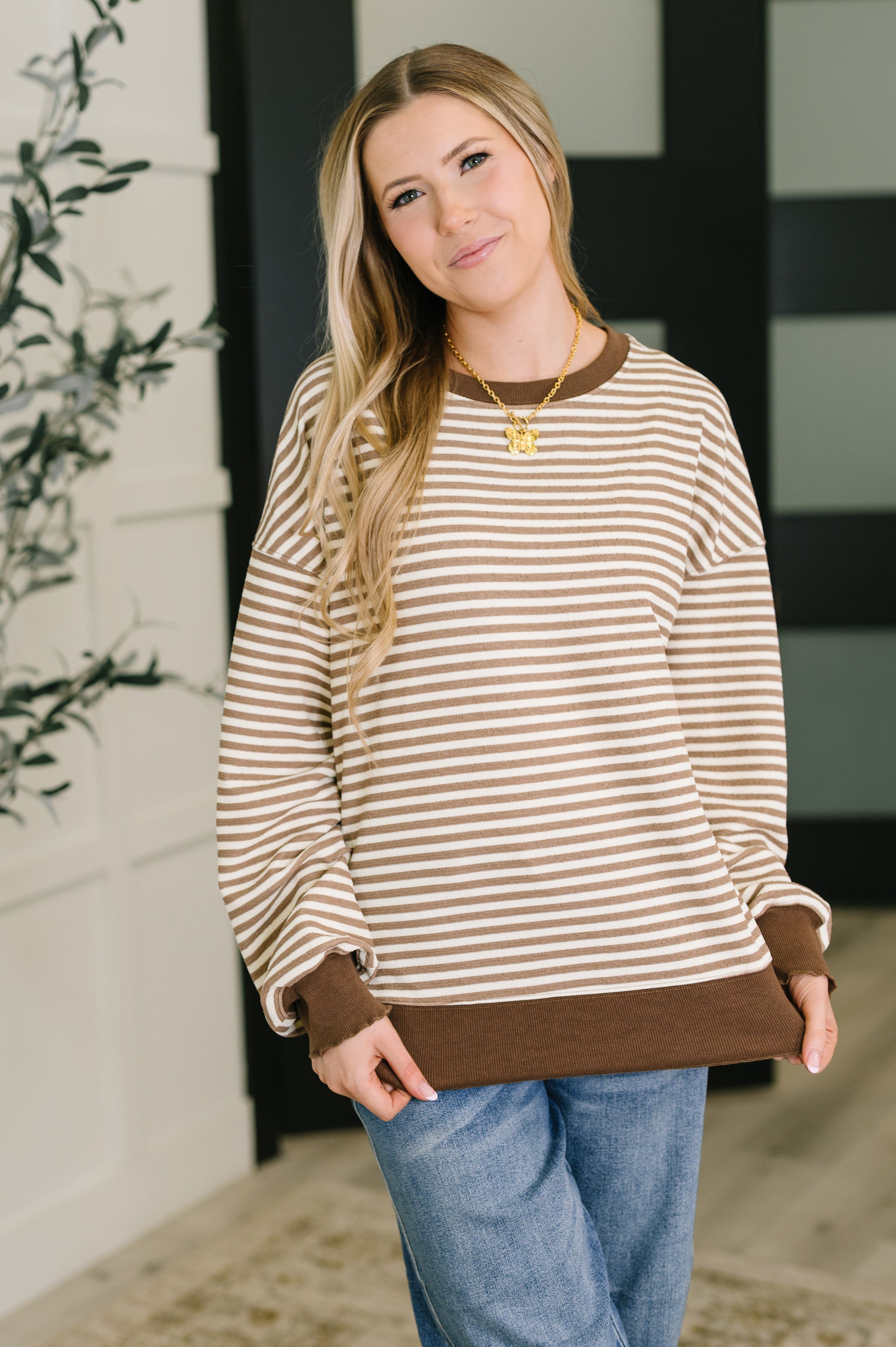 Cocoa Lane Stripe Top - Charming Charlie