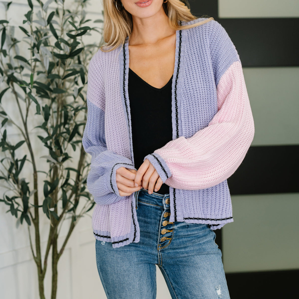 Coffee Date Color Block Cardigan – Charming Charlie