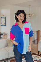 Color Me Cool Color Block Top - Charming Charlie