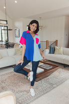 Color Me Cool Color Block Top - Charming Charlie