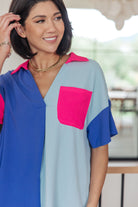 Color Me Cool Color Block Top - Charming Charlie