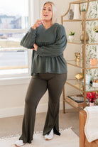She's Not Wrong Hooded V-Neck Pullover - Charming Charlie
