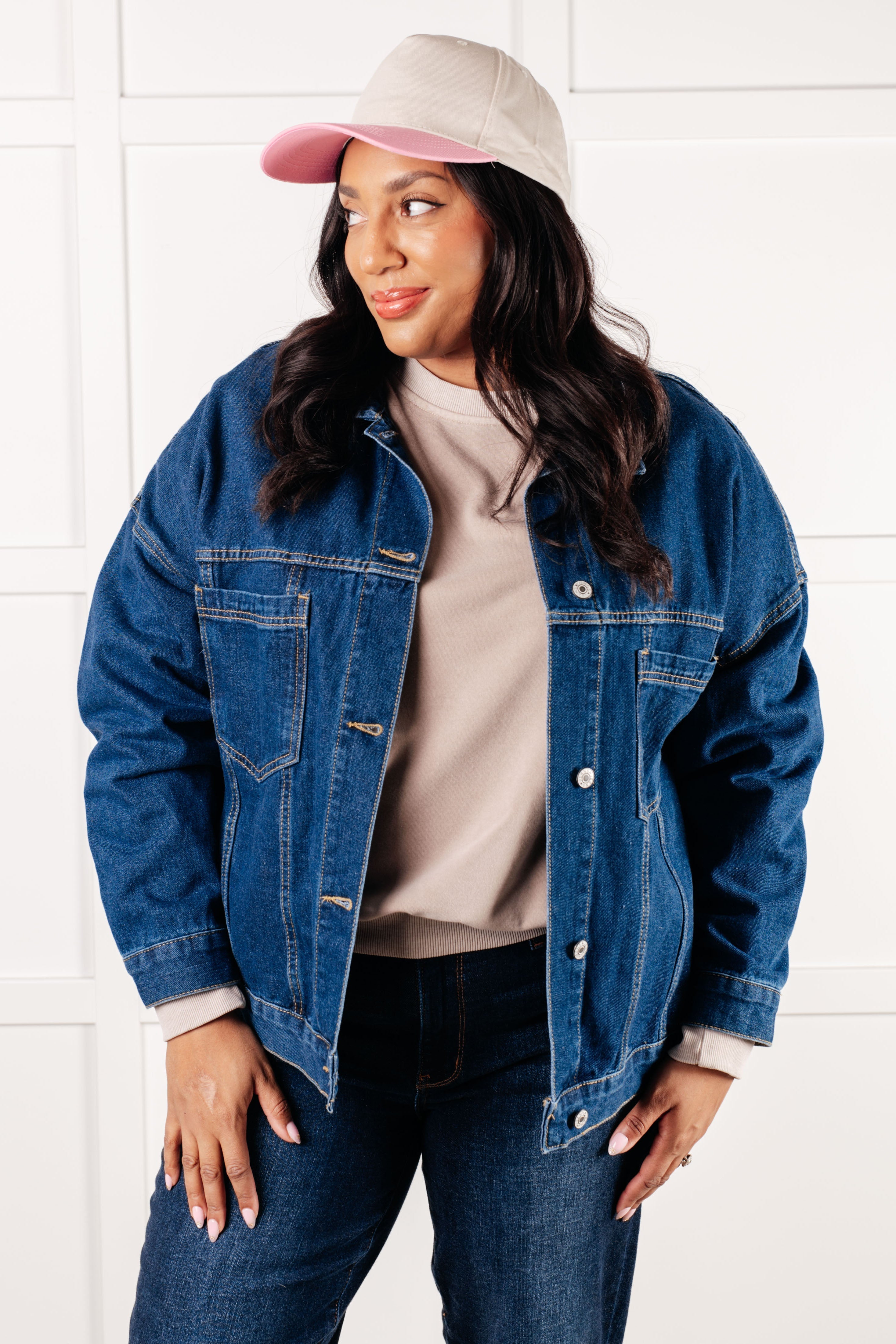 Have We Met Oversized Denim Jacket - Charming Charlie