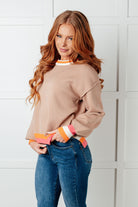 Conversational Moment Striped Trim Sweater - Charming Charlie