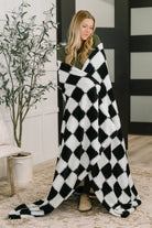 Cookies & Cream Checks Blanket - Charming Charlie