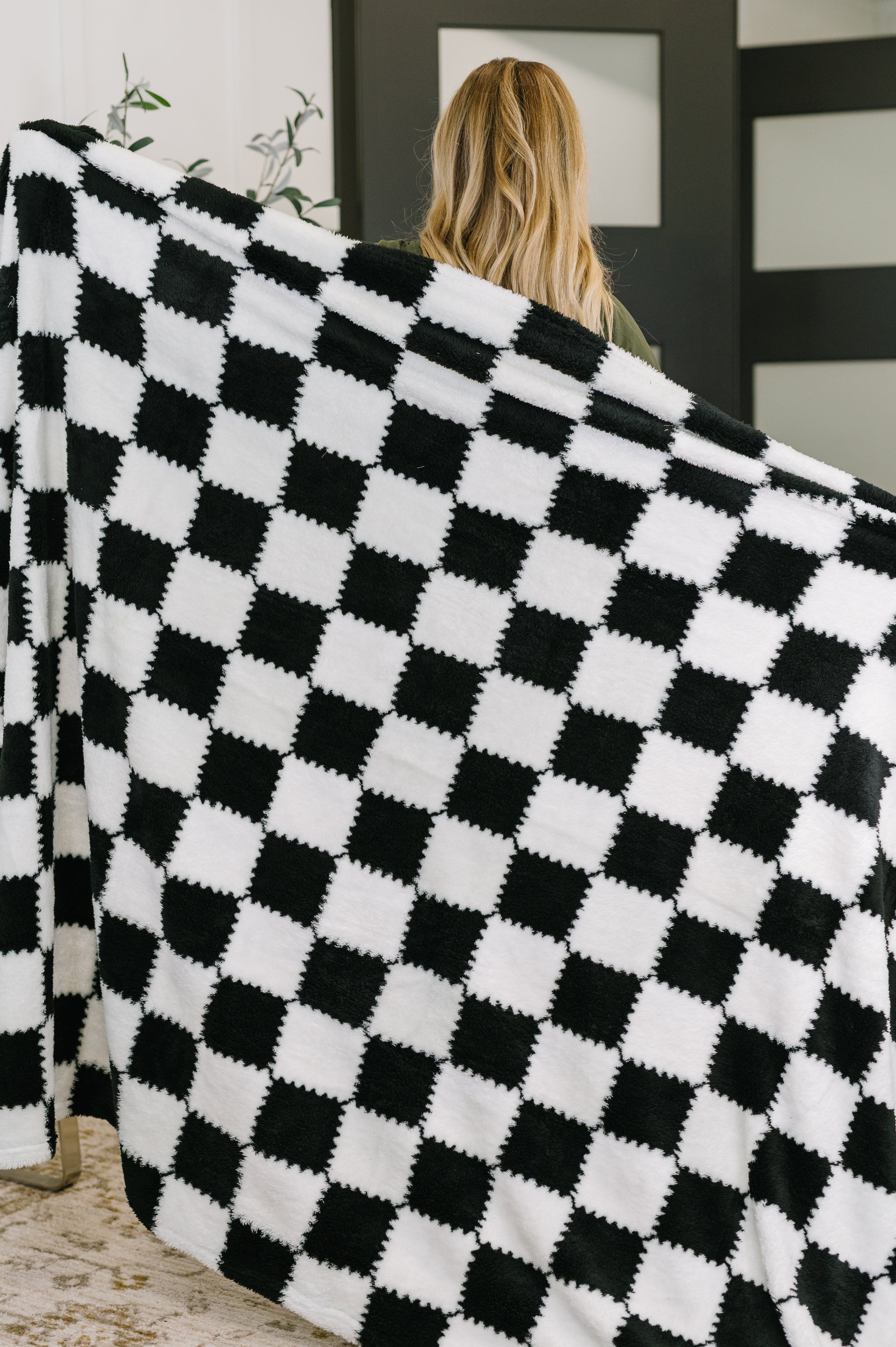 Cookies & Cream Checks Blanket - Charming Charlie