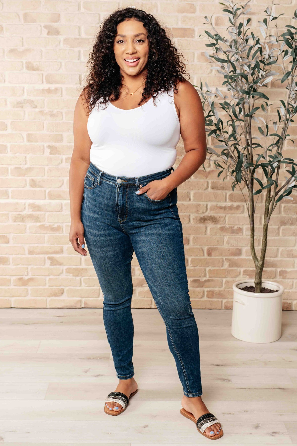 Cora High Rise Control Top Skinny Jeans main image 0