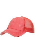 Coral C.C BASEBALL PONYCAP is the perfect combination of fashion and function. Made with high-quality materials, it provides both style and protection from the sun. Its adjustable strap ensures a comfortable fit for all head sizes. Stay trendy and protected with the C.C BASEBALL PONYCAP.