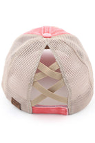 Coral C.C HAPPY CAMPER PATCH VINTAGE PONY CAP is a stylish and trendy accessory for any outdoor enthusiast. Made with high-quality materials, it features a vintage pony design and a bold "Happy Camper" patch, making it a perfect addition to any outfit. Stay fashionable and protected from the sun with this cap.